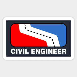 Civil Engineer League White Text Sticker